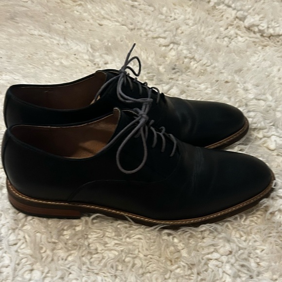 Aston Grey Black Leather Lace Up Oxford Shoes Grenasien 10.5 EUC main image 7